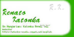 renato katonka business card